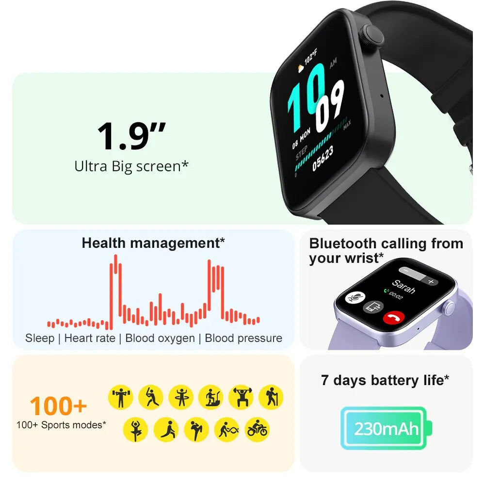 COLMI P71 Voice Calling Smartwatch Men Health Monitoring IP68 Waterproof Smart Notifications Voice Assistant Smart Watch Women-EXPROTAS
