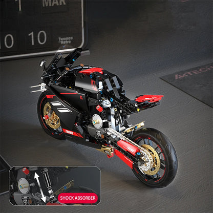 1:8 High-Speed Racing Motorcycle Building Blocks 426pcs DIY Technical Model Toy Gift