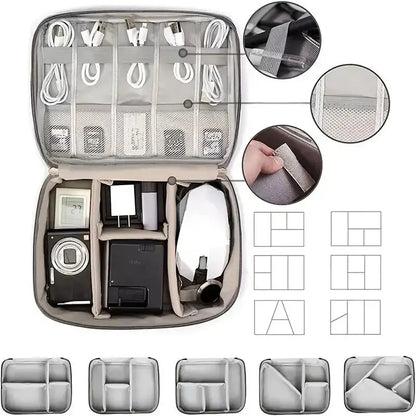 Digital Electronic Organizer Waterproof Portable USB Cable Storage Bag