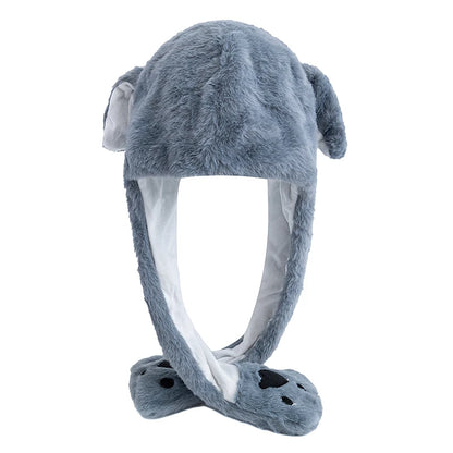 Funny Ear Hat Plush Rabbit Animal Cap for Party Teens Headwear