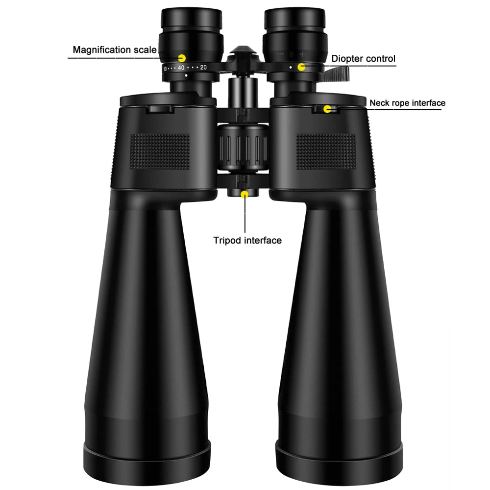 BORWOLF 20-60X70 Binoculars High Magnification  Long Range Zoom 60 Times  Hunting   Astronomical Telescope HD Professiona  Zoom-EXPROTAS