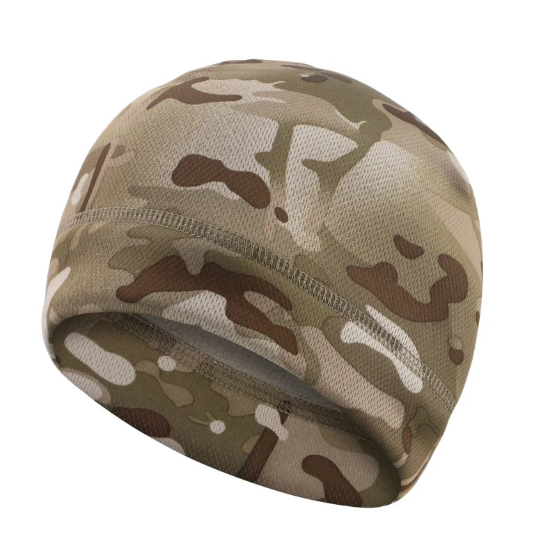 Men Women Winter Fleece Beanie Hat, Windproof Tactical Military Skull Cap for Hiking Hunting