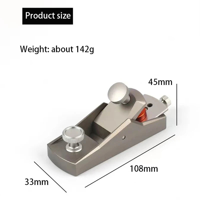 Mini Aluminum Alloy Hand Planer Woodworking Flat Plane Portable Tool 142G