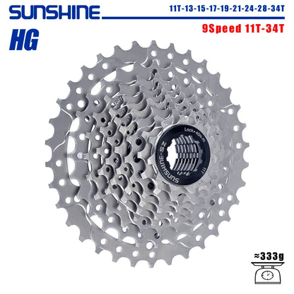 SUNSHINE Road Bike Cassette for Shimano HG 8–12 Speed Multiple Ratios - EXPROTAS
