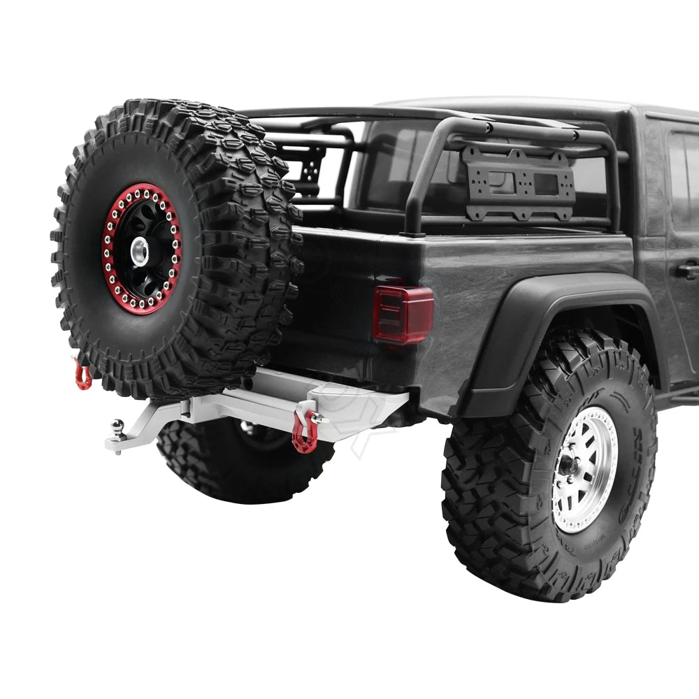 1/10 RC Crawler Metal Front & Rear Bumper Set w/ LED for Axial SCX10 III - EXPROTAS