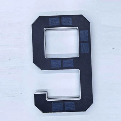 Solar House Number Light LED Address Plaque Sign for Door Wall Outdoor