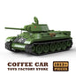 M4A3 Medium Tank Building Blocks T34/76 Armored Car WW2 Military Model Toy Gift