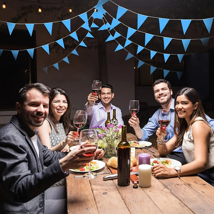 33ft Pennant Banner Flag 20Pcs Triangle Bunting Party Decoration Blue