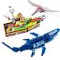 Jurassic Ocean Escape Ship Building Blocks MOC Mosasaurus Dinosaur Brick Set