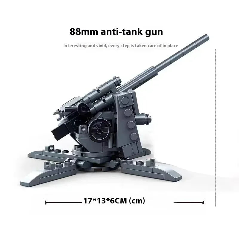 WW2 Panzerkampfwagen 38(t)A Tank Building Blocks Military Brick Model Educational Toy Gift