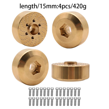 Brass Wheel Hex Hub Adapter for 1.9/2.2 Beadlock RC Crawler Axial SCX10 TRX4 TRX6 - EXPROTAS