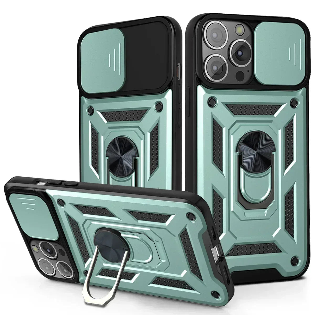 Shockproof Armour Case for iPhone 7-16 Pro Max Plus Mini SE Camera Cover