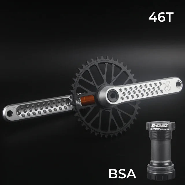 ZEROING Road Folding Bicycle Crankset 10/11/12speed Single Chainring 40/42/44/46/48T With Bracket Bottom BSA For Gravel Bike-EXPROTAS