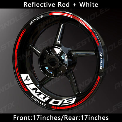 Reflective Motorcycle Wheel Sticker Hub Decal Rim Stripe Tape for YAMAHA MT-09