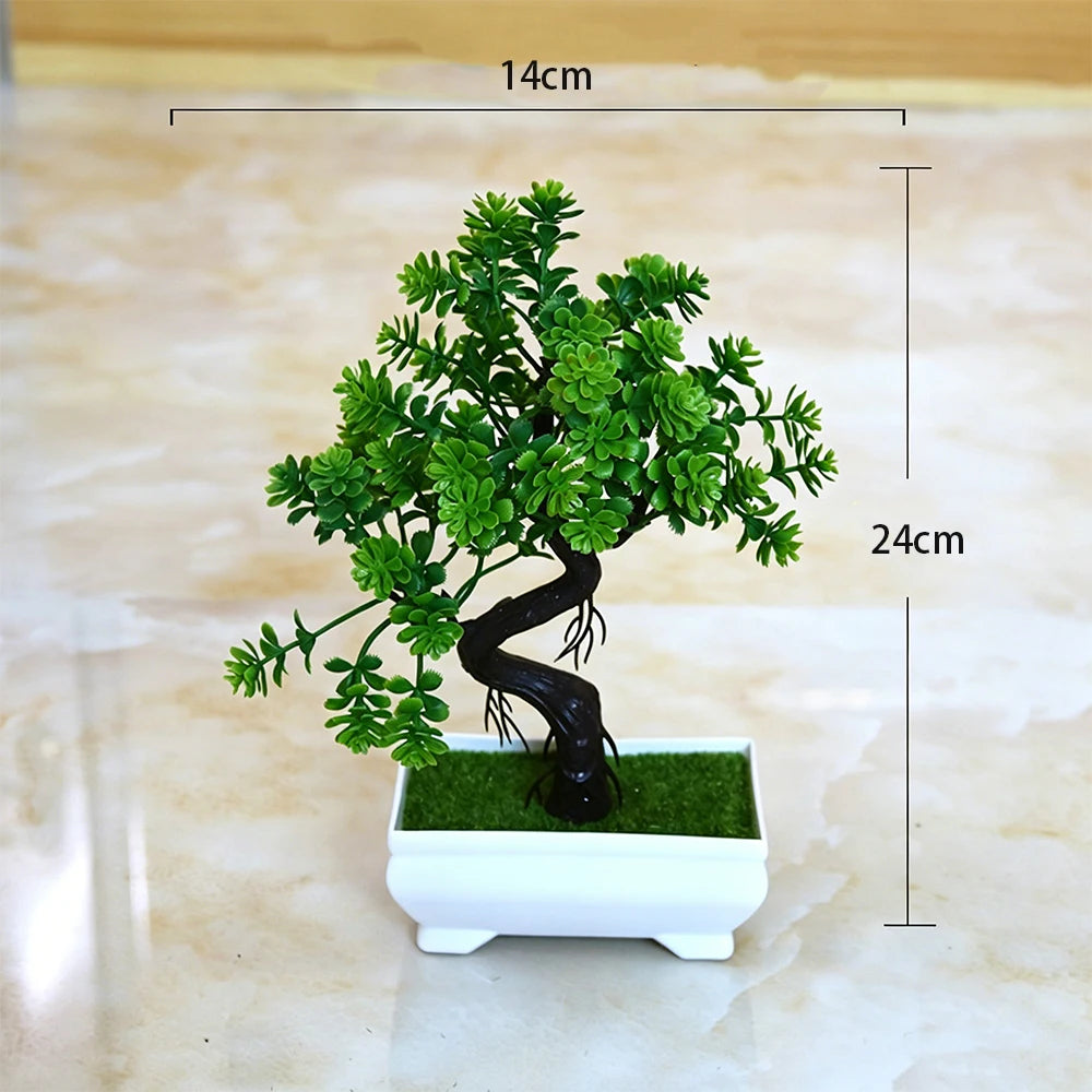 Artificial Bonsai Tree Potted Fake Plant Home Table Decor Ornament
