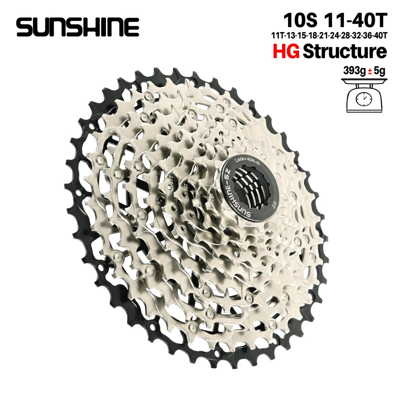 SUNSHINE Ultralight Carbon Steel Bicycle Cassette 9/10/11/12/13 Speed HG Sprocket MTB