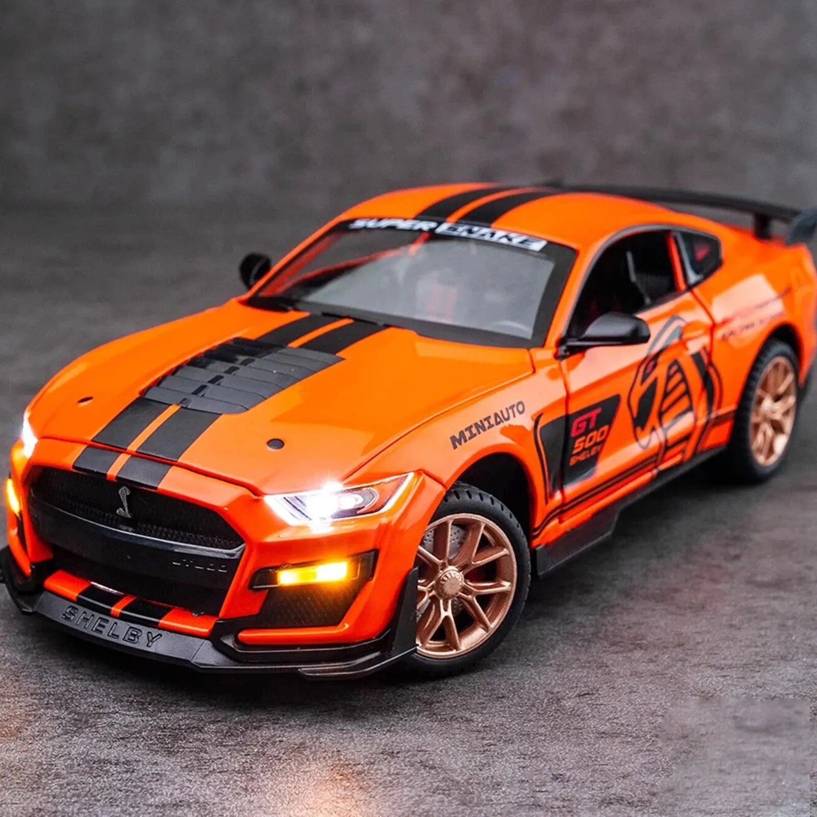 1:24Mustang GT Alloy Model with Sound & Light Features Premium Gift Box Packaging Ideal for Display, Collecting, Or Gift Giving-EXPROTAS
