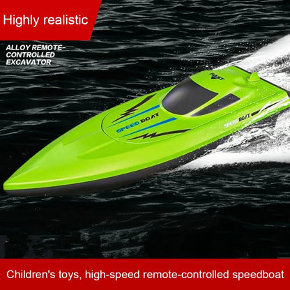 Waterproof Remote Control Boat Kids RC Speedboat Toy for Pool Fun