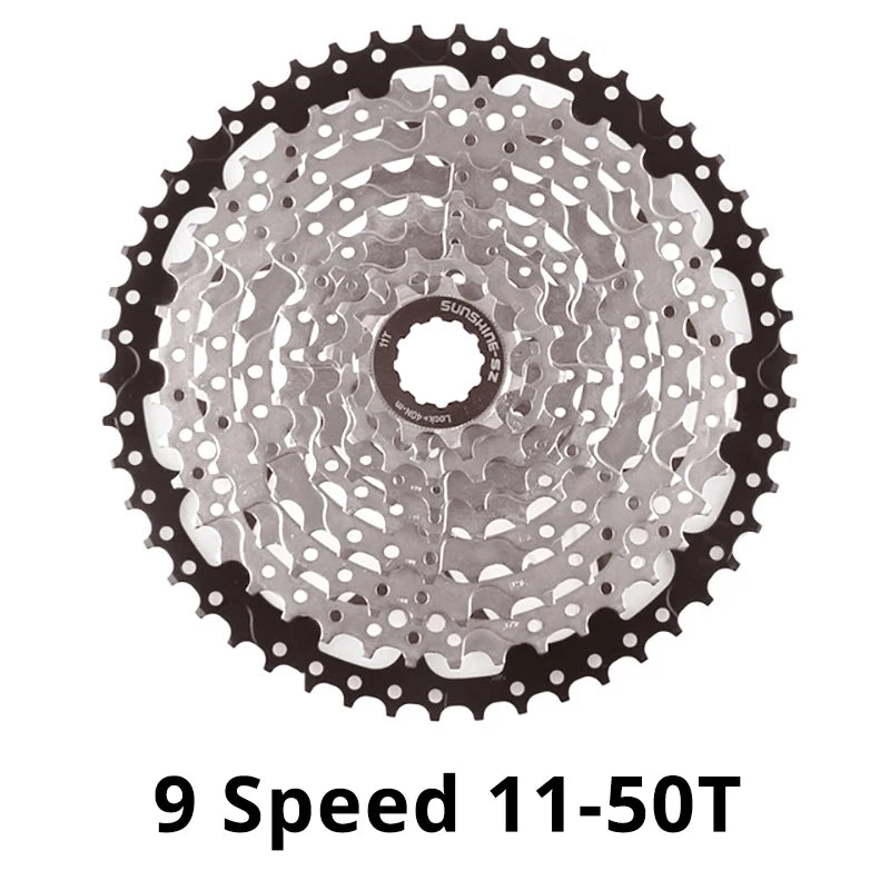 SUNSHINE 9-Speed MTB Cassette 11-25T to 11-50T Shimano/SRAM Compatible