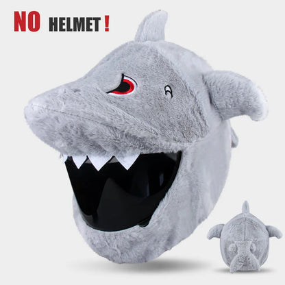 Protection Headgear Cover Plush Helmet for Motorcycle Full Face Cartoon