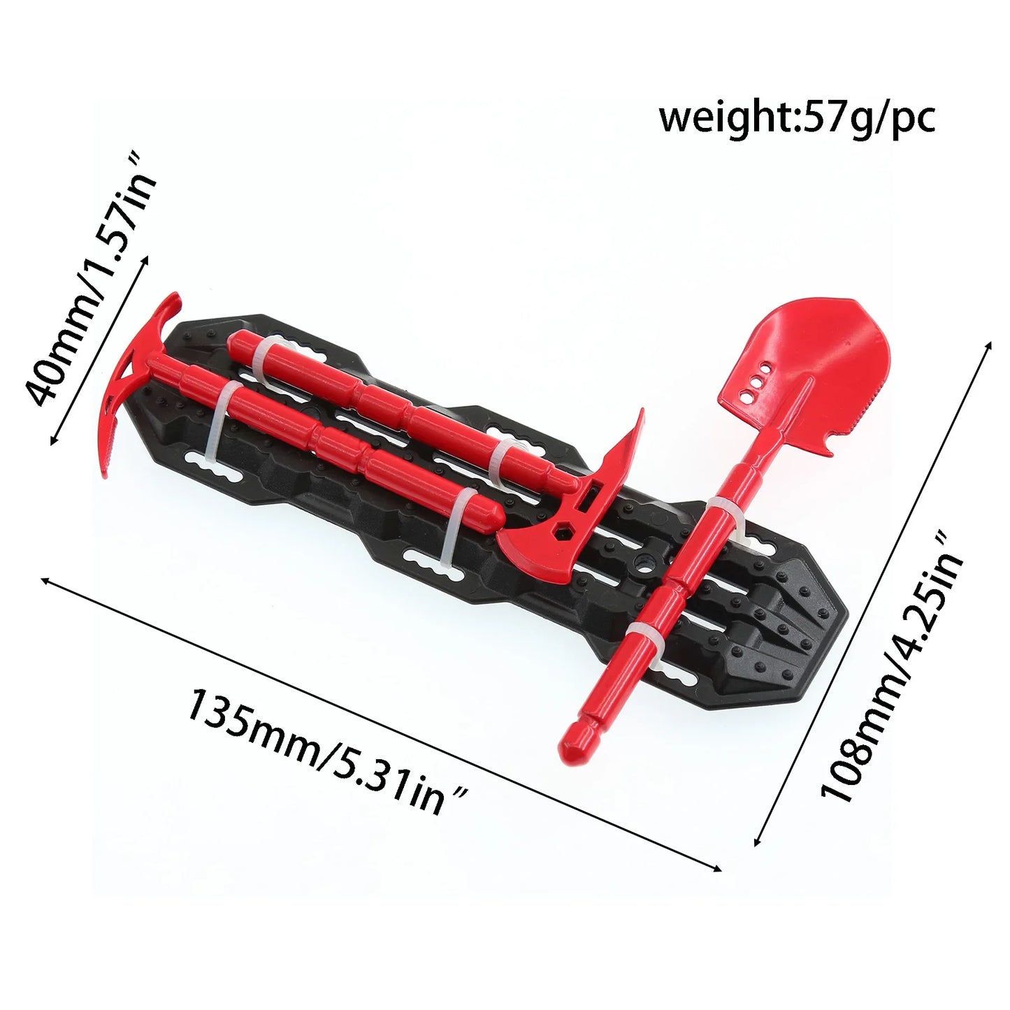 RC Crawler Shovel Axe Pickaxe Scale Recovery Board 1/8 1/10 Parts