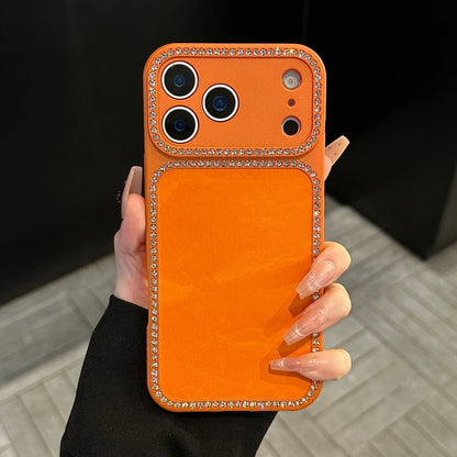 Shiny Diamond Snow Mountain Case for iPhone 13-17 Pro Max Large Window Cover