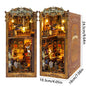 DIY Wooden Book Nook Mini Dollhouse 3D Puzzle Kit Bookshelf Insert Decor Gift - EXPROTAS