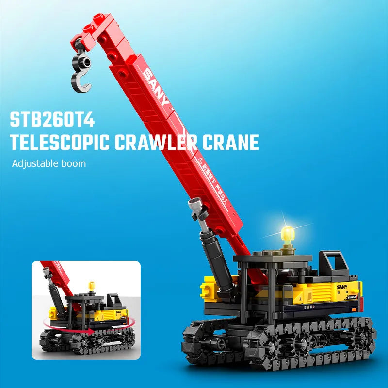 SEMBO 4in1 Rotary Drilling Rig Building Blocks Construction Vehicle Truck Toy Gift