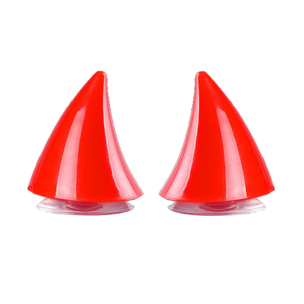 2PCS Motorcycle Helmet Horn Decoration Adhesive Suction Cup Accessories