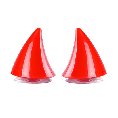 2PCS Motorcycle Helmet Horn Decoration Adhesive Suction Cup Accessories