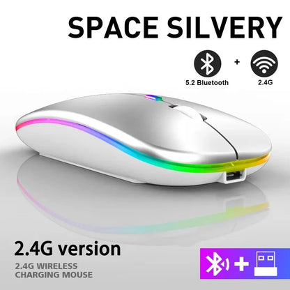 RGB Wireless Bluetooth Mouse 3600DPI LED Rechargeable for PC Laptop Gamer