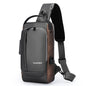 Men's Anti-Theft Chest Bag Crossbody Sling Pack with USB Charging