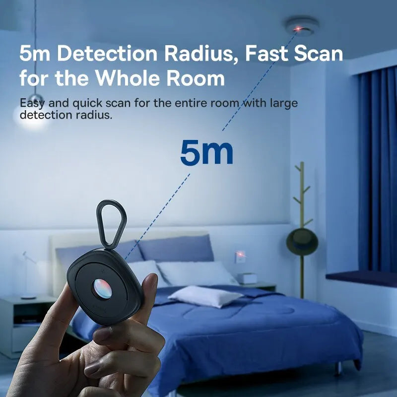 Baseus Anti-spy Hidden Camera Detector Portable Infrared Detection Security Protection for Hotel Room Public Bathroom Detector-EXPROTAS