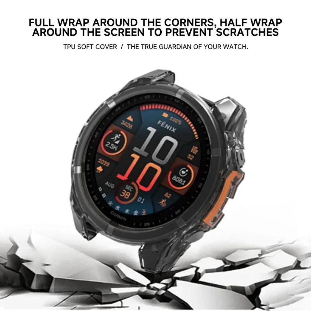 Protective Case for Garmin Fenix 9 51mm 47mm 43mm TPU Bumper Cover