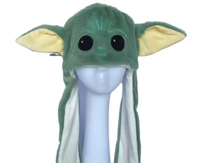 Anime Baby Yoda Plush Hat with Moving Ears Kawaii Bunny Cosplay
