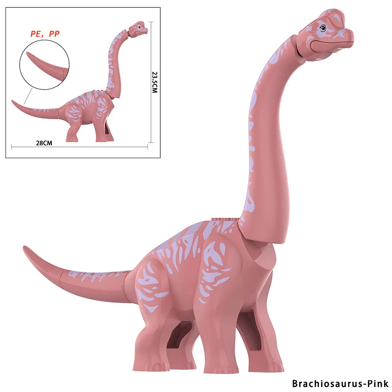 MOC Jurassic Building Block Dinosaur Model Big Brachiosaurus Toy