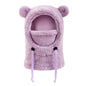 Warm Winter Hats for Kids 3-14 Years with Plush Scarf Boys Girls
