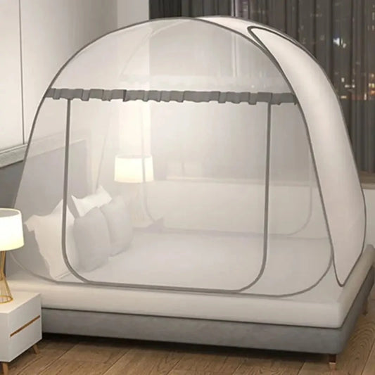 Yurt Camping Mosquito Tent | Foldable Bed Net Single Mesh Canopy for Adults