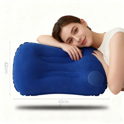Inflatable Travel Pillow Camping Neck Support Air Cushion