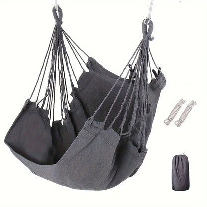 1pc Leisure Fabric Hammock Chair Outdoor Swing Chair Hammock Dormitory Hammock Chair Anti Rollover Hammock(With Storage Bag-EXPROTAS