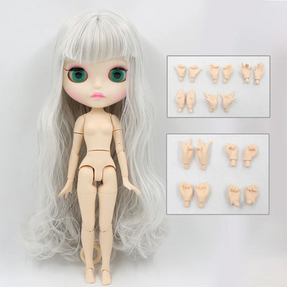 ICY DBS Blythe Doll 1/6 BJD Joint Body White Skin 30cm Custom Random Eyes