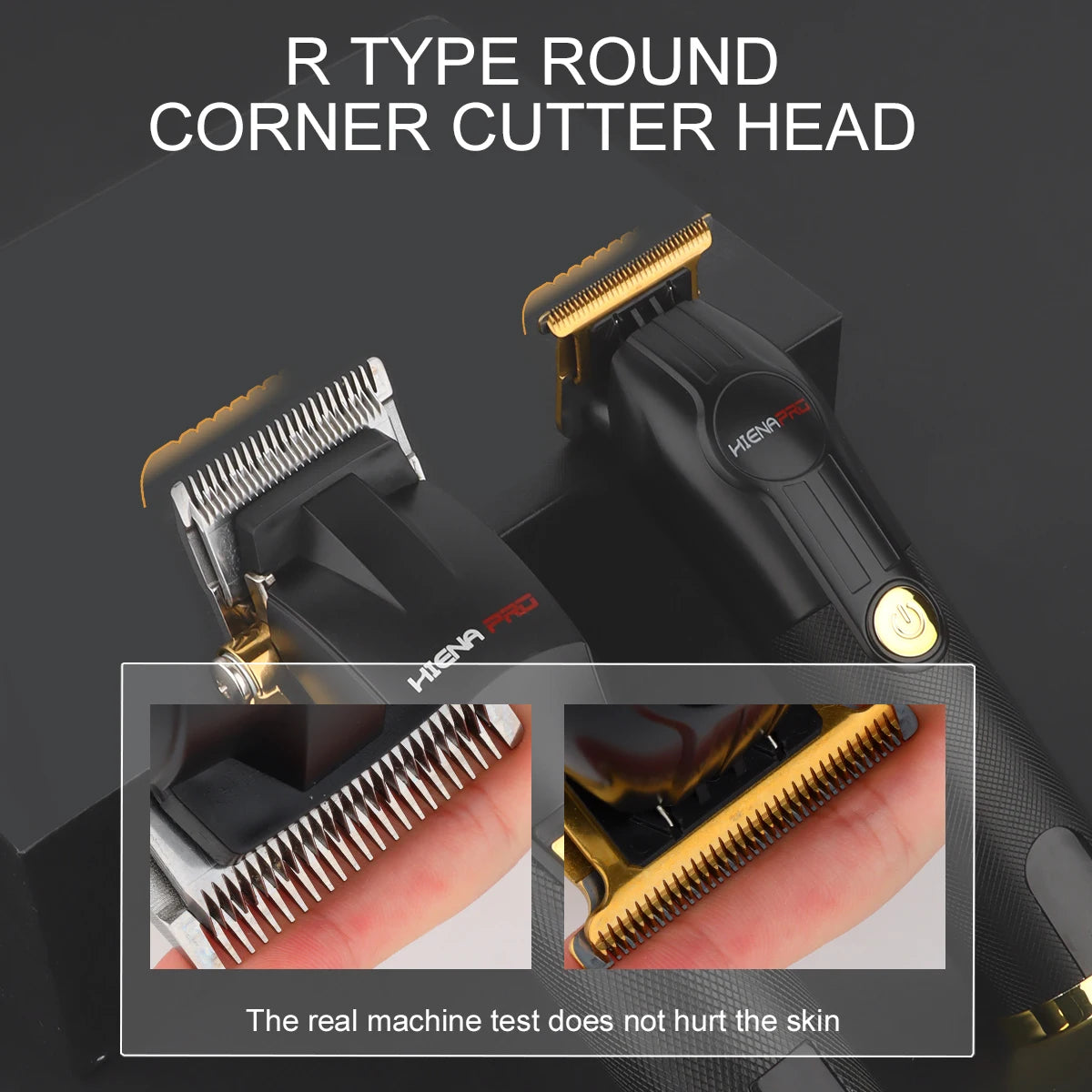 Professional Hair Clipper Set for Men, Rechargeable Hair Trimmer with LCD Digital Display, Electric Clipper, Black and Gold-EXPROTAS