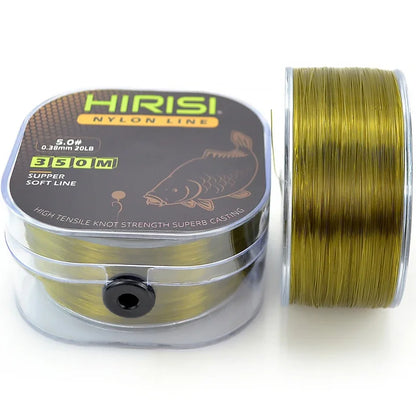 Hirisi 350m Super Strong Monofilament Nylon Carp Fishing Line Japan Made
