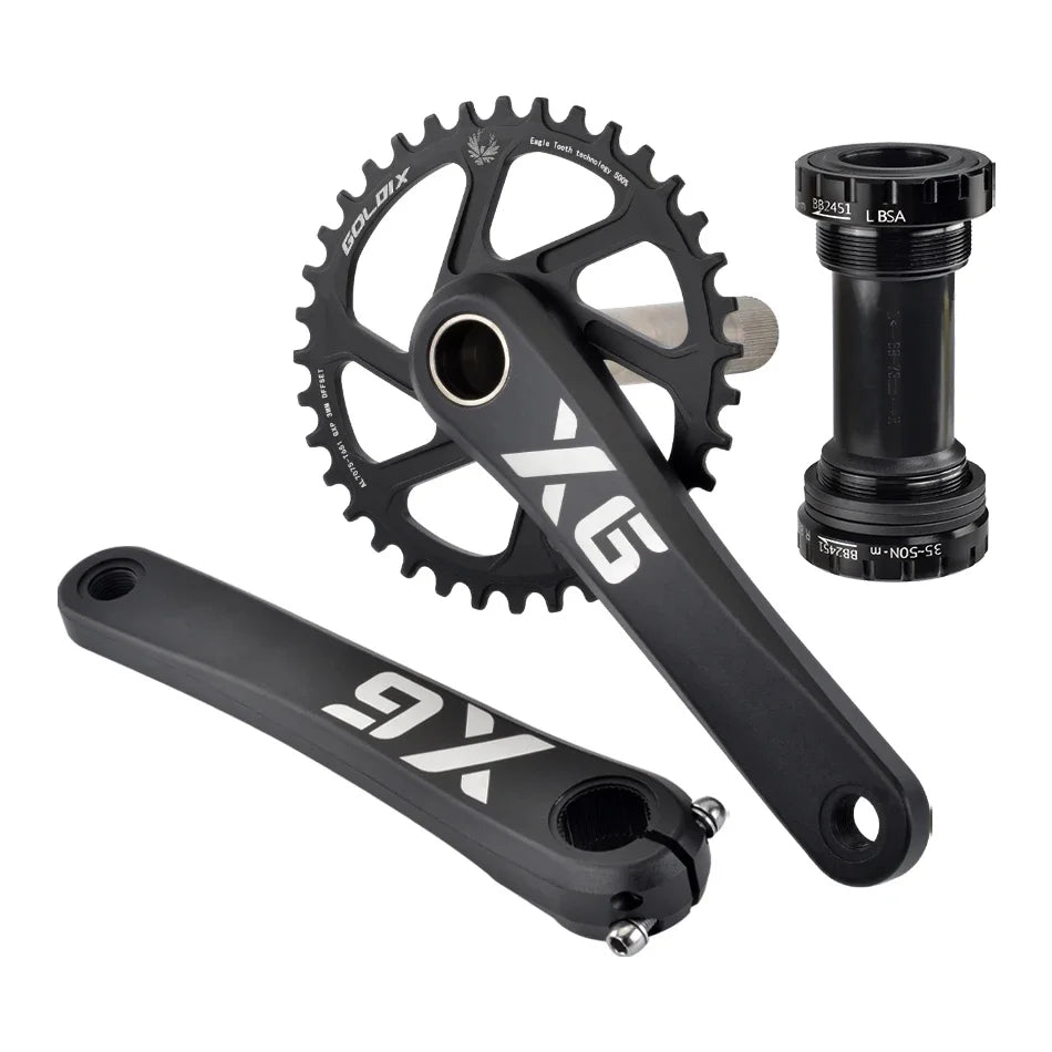 GOLDIX Crankset 170/175mm Direct Mount Narrow Wide Chainring 30T-38T Alloy