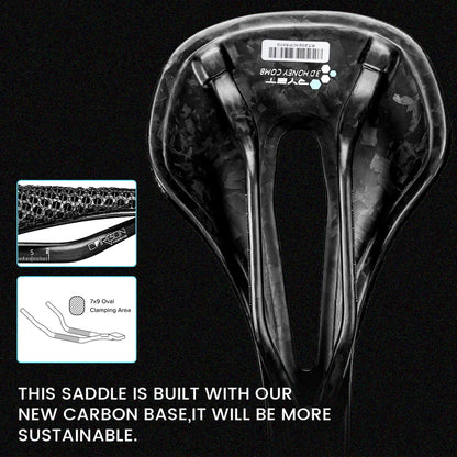 RYET 3D Printed Bike Carbon Saddle 140mm 143mm Super Light Road MTB Racing Saddles Bicycle Seat Cushion Cycling Seating Parts-EXPROTAS