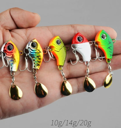 Fishing Lure 5pcs Metal VIB Vibration Bait Spoon Spinner Jig Lures