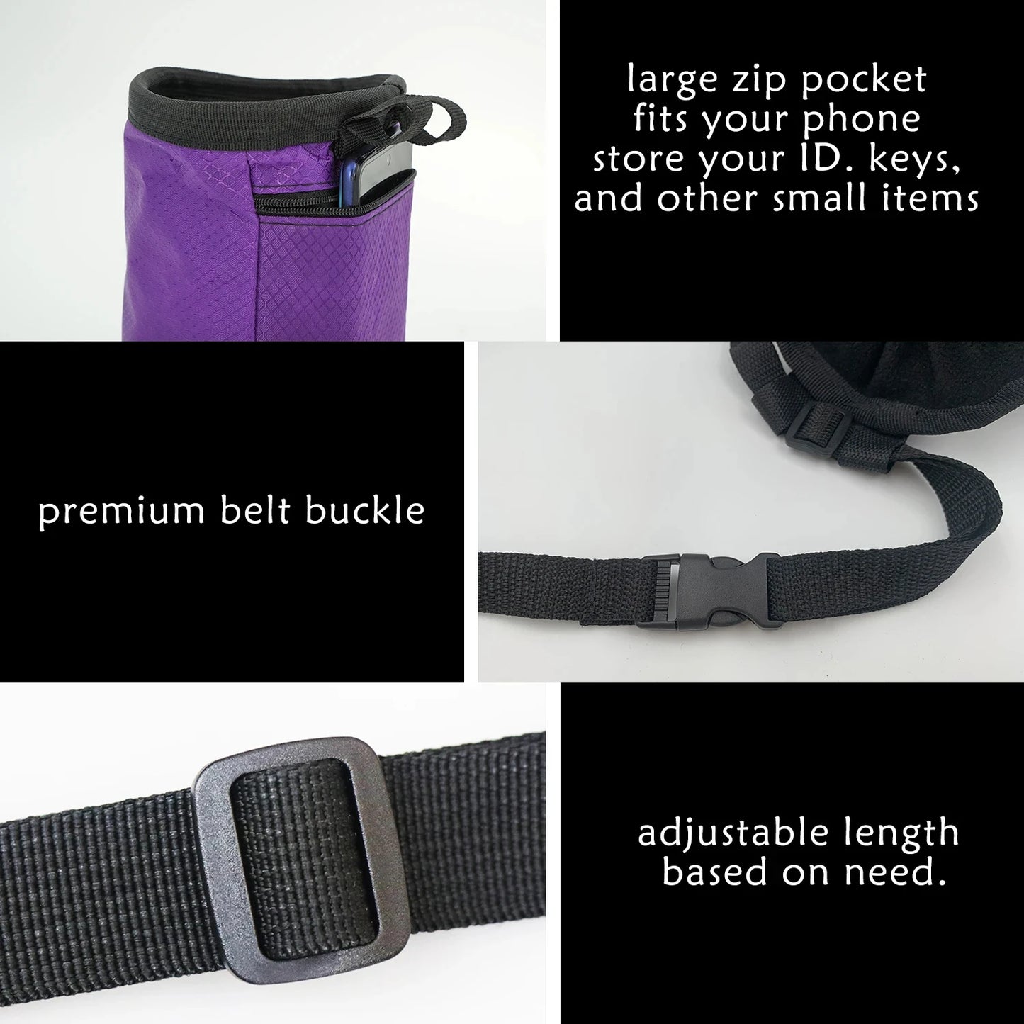 Rock Climbing Chalk Bag Magnesia Pouch with Waterproof Pocket