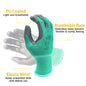 24 Pairs Work Gloves Safety Coated Grip Builders Gardening PU Black
