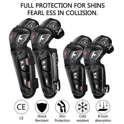 4Pcs/set Knee Elbow Protective Pads Motorcycle Motocross Skating Protectors Riding Protective Gears Outdoor Sport Equipment