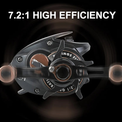 BILLINGS AX200 Ultralight Baitcasting Fishing Reel 7.2:1 Gear Ratio 6KG Drag